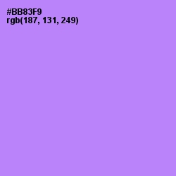 #BB83F9 - Dull Lavender Color Image