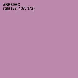 #BB89AC - Amethyst Smoke Color Image
