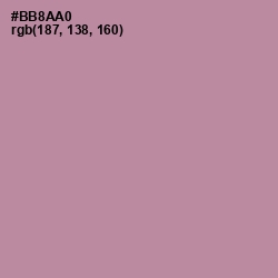 #BB8AA0 - Amethyst Smoke Color Image