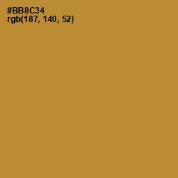 #BB8C34 - Marigold Color Image