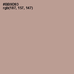 #BB9D93 - Thatch Color Image