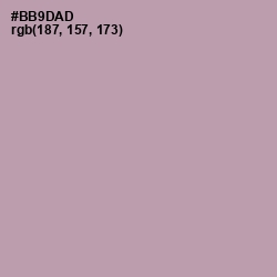 #BB9DAD - Amethyst Smoke Color Image