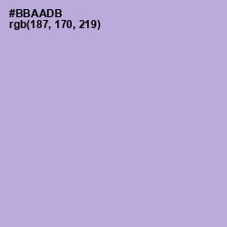 #BBAADB - Lavender Gray Color Image