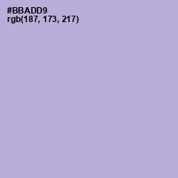 #BBADD9 - Lavender Gray Color Image