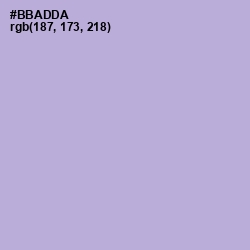 #BBADDA - Lavender Gray Color Image