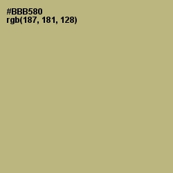 #BBB580 - Swamp Green Color Image