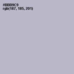 #BBB9C9 - French Gray Color Image