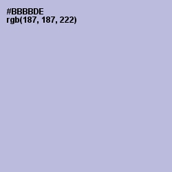 #BBBBDE - Blue Haze Color Image