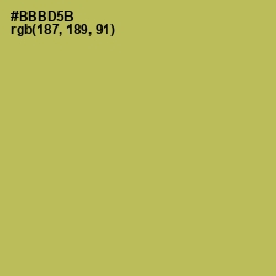 #BBBD5B - Olive Green Color Image