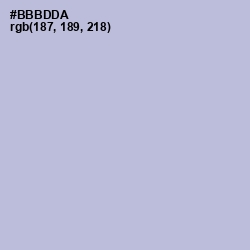 #BBBDDA - Blue Haze Color Image