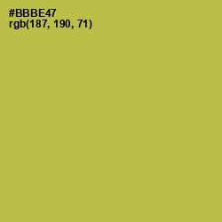 #BBBE47 - Olive Green Color Image