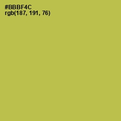 #BBBF4C - Olive Green Color Image