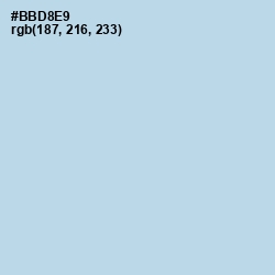 #BBD8E9 - Ziggurat Color Image