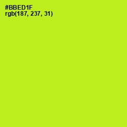 #BBED1F - Inch Worm Color Image