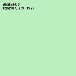 #BBEFC0 - Fringy Flower Color Image