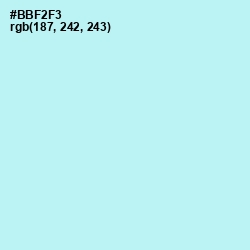 #BBF2F3 - Charlotte Color Image