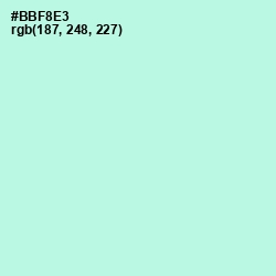 #BBF8E3 - Ice Cold Color Image