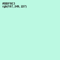 #BBF9E3 - Ice Cold Color Image