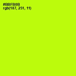 #BBFB0B - Lime Color Image
