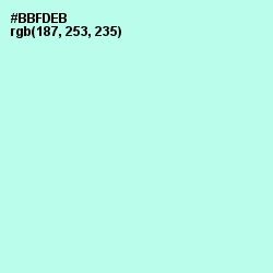 #BBFDEB - Ice Cold Color Image
