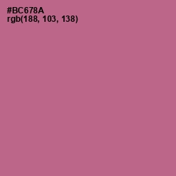 #BC678A - Turkish Rose Color Image