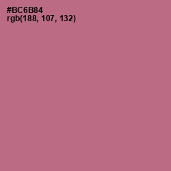 #BC6B84 - Turkish Rose Color Image