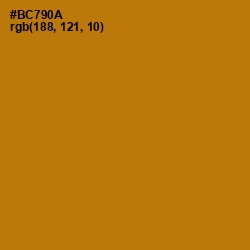 #BC790A - Pirate Gold Color Image