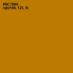 #BC7B00 - Pirate Gold Color Image