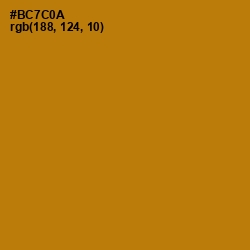 #BC7C0A - Pirate Gold Color Image