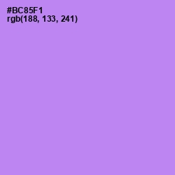 #BC85F1 - Dull Lavender Color Image