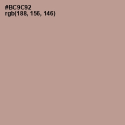 #BC9C92 - Thatch Color Image