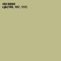 #BCBB89 - Swamp Green Color Image