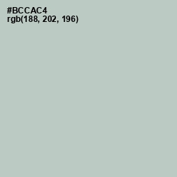 #BCCAC4 - Powder Ash Color Image