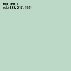 #BCD9C7 - Surf Color Image