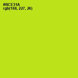 #BCE31A - Inch Worm Color Image