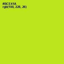 #BCE41A - Inch Worm Color Image