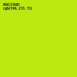 #BCE90D - Inch Worm Color Image