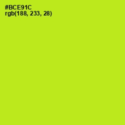 #BCE91C - Inch Worm Color Image