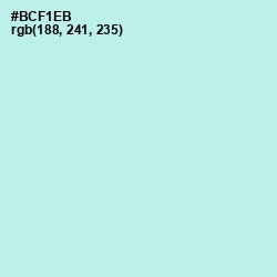#BCF1EB - Ice Cold Color Image