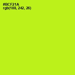 #BCF21A - Inch Worm Color Image