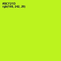 #BCF21D - Inch Worm Color Image