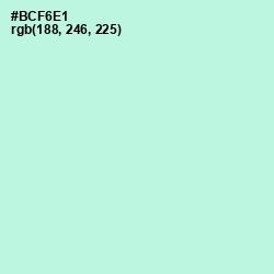 #BCF6E1 - Ice Cold Color Image