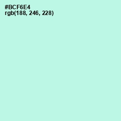 #BCF6E4 - Ice Cold Color Image