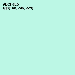 #BCF6E5 - Ice Cold Color Image