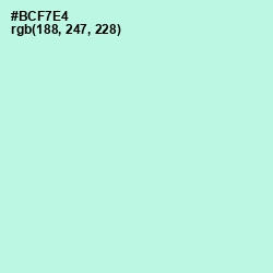 #BCF7E4 - Ice Cold Color Image