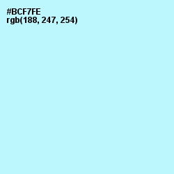 #BCF7FE - French Pass Color Image