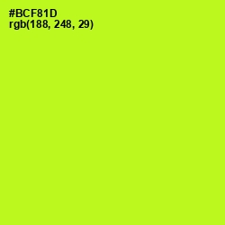 #BCF81D - Inch Worm Color Image