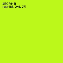#BCF91B - Inch Worm Color Image