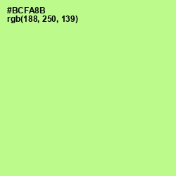 #BCFA8B - Mint Green Color Image