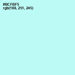 #BCFBF5 - Charlotte Color Image